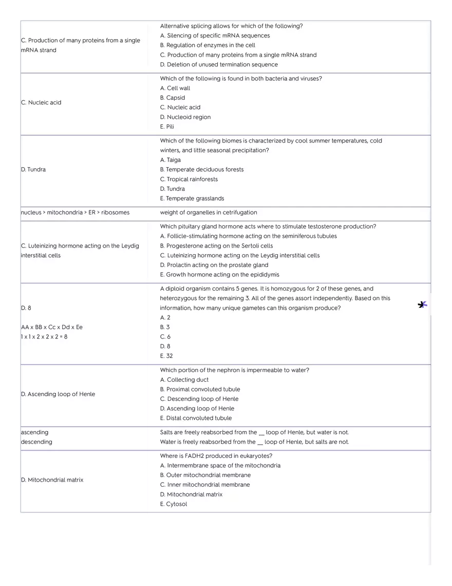 Cell Biology, Genetics, and Biochemistry - Key Concepts Review - Page 4