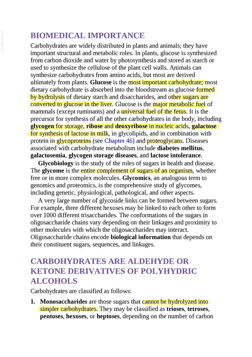 Biomedical Importance of Carbohydrates - Page 1