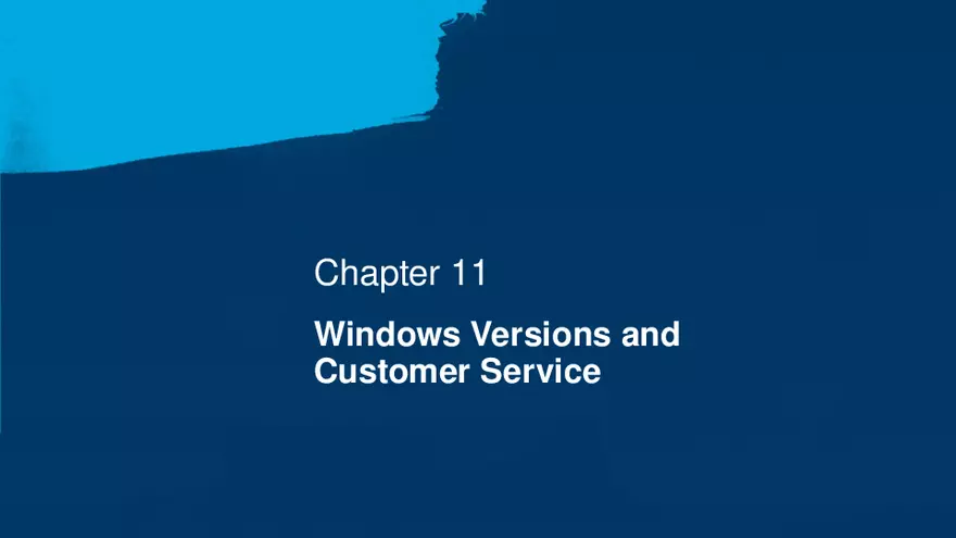 Windows Versions and Customer Service Lecture 1 - Page 1