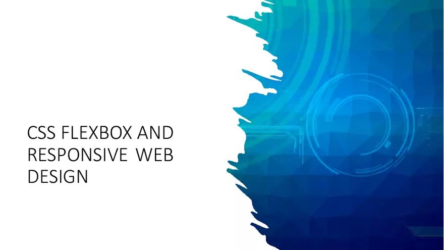 CSS Flexbox and Responsive Web Design - Page 1