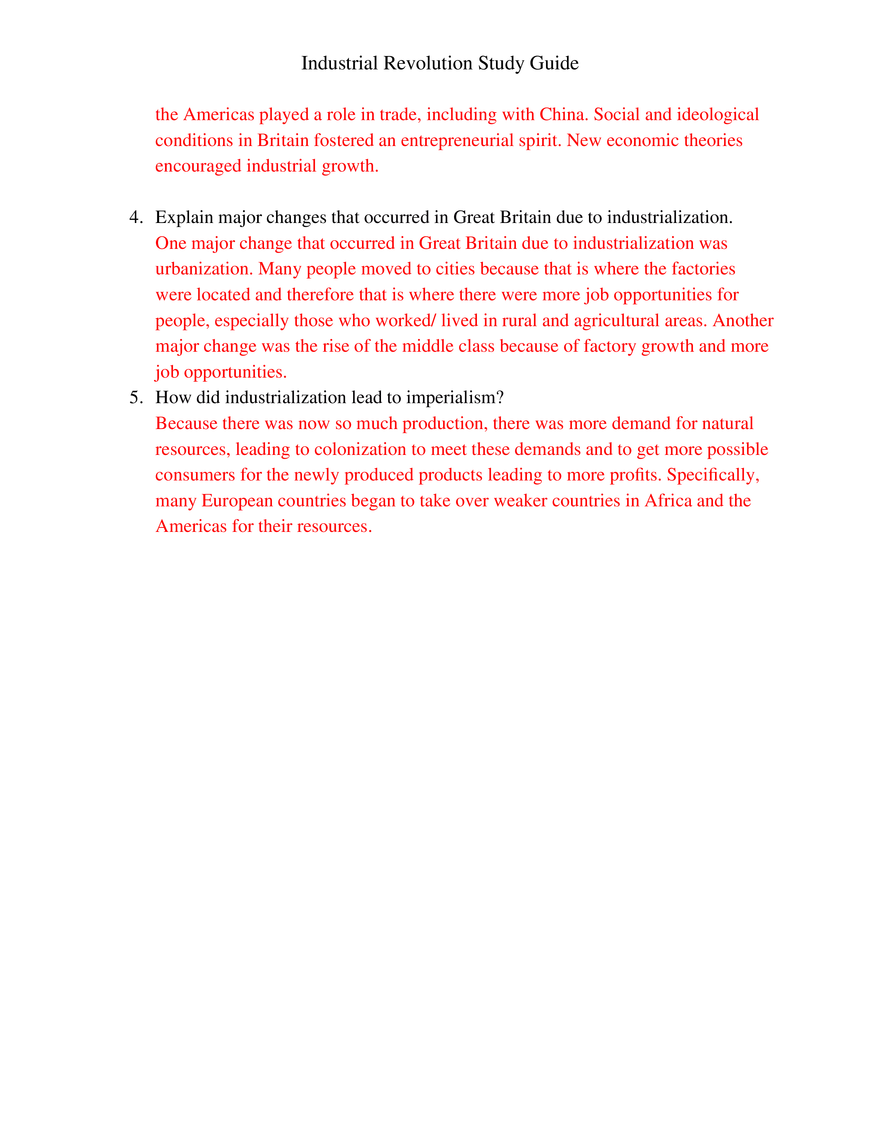 Industrial Revolution Study Guide - Page 4