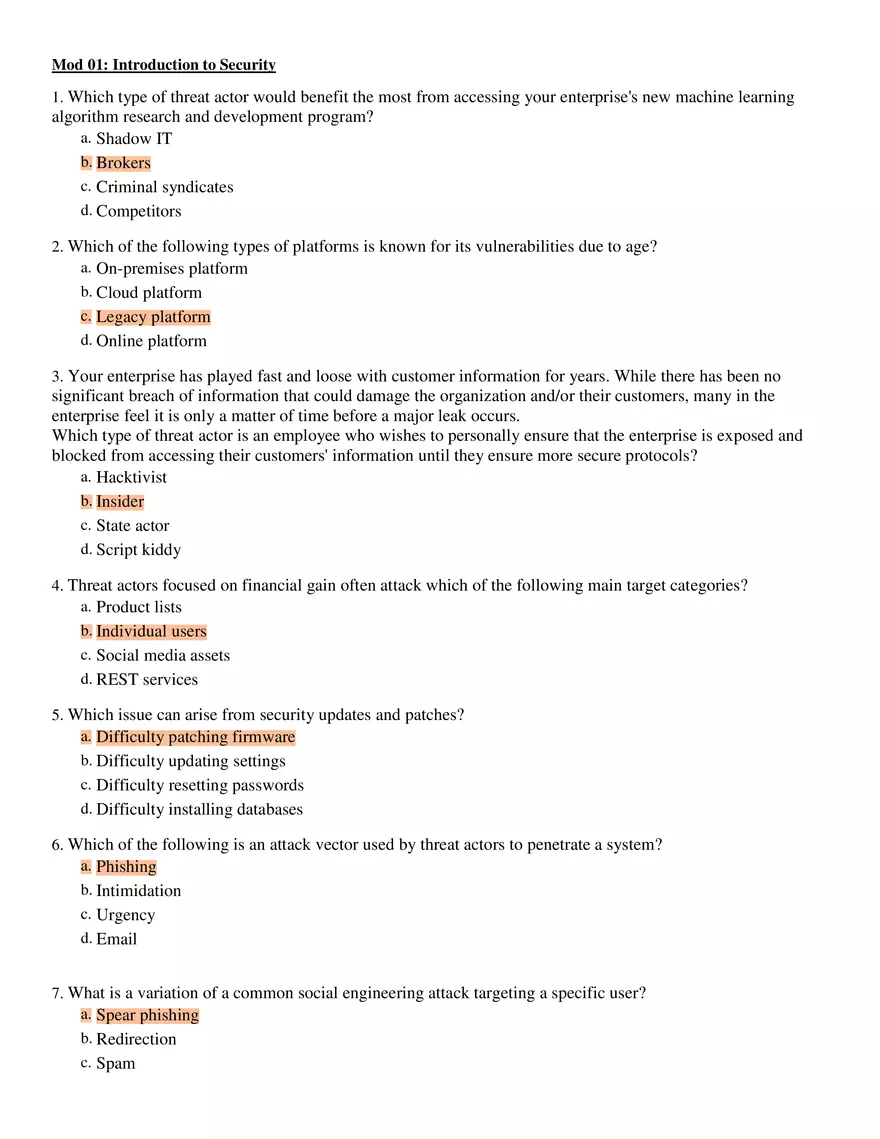 Introduction to Security Module 1 - Page 1