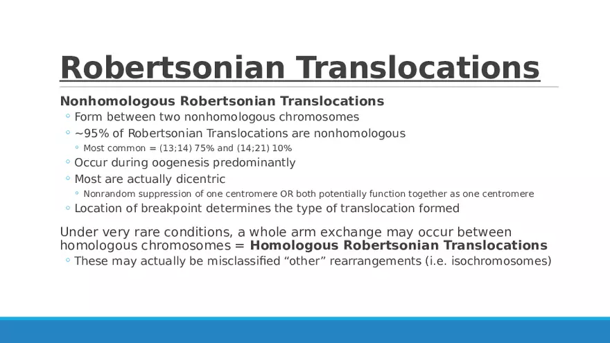 Summary of Aneuploidies Part 2 - Page 3