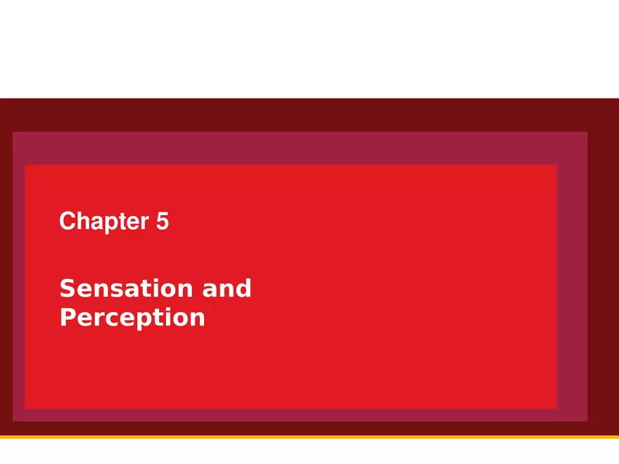 Sensation and Perception Lecture 1 - Page 1