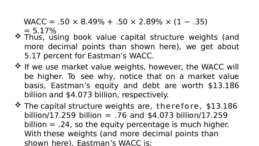 Chapter 14 Cost of Capital Lecture 6 - Page 7