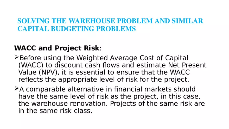 Chapter 14 Cost of Capital Lecture 6 - Page 9