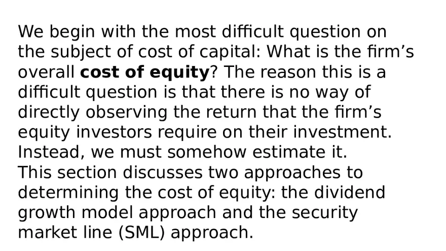 Chapter 14 Cost of Capital Lecture 1 - Page 8