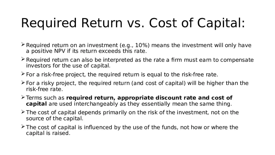 Chapter 14 Cost of Capital Lecture 1 - Page 5