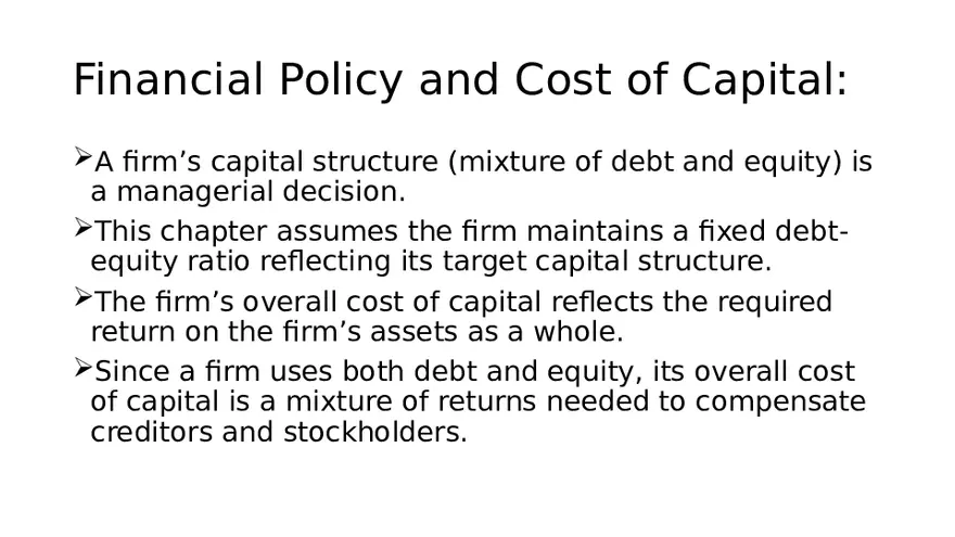 Chapter 14 Cost of Capital Lecture 1 - Page 6