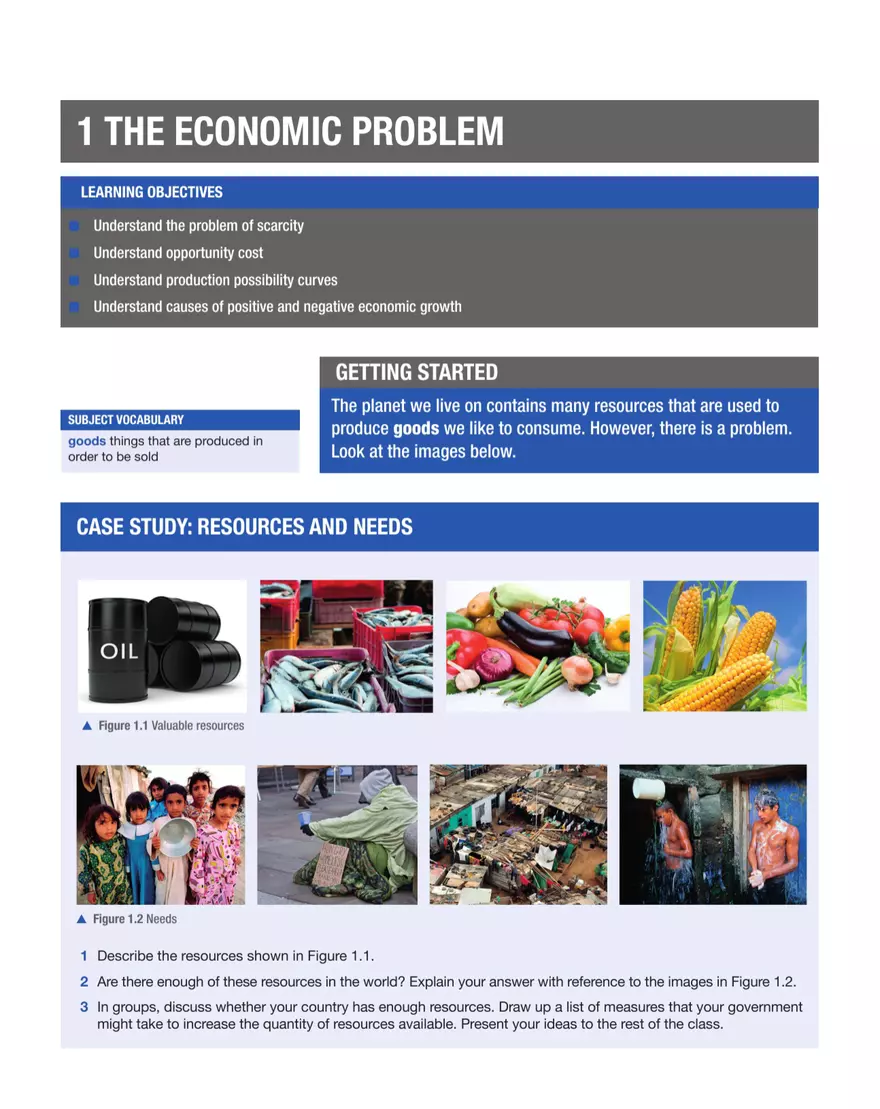 Scarcity, Opportunity Cost, and Economic Growth - Page 1