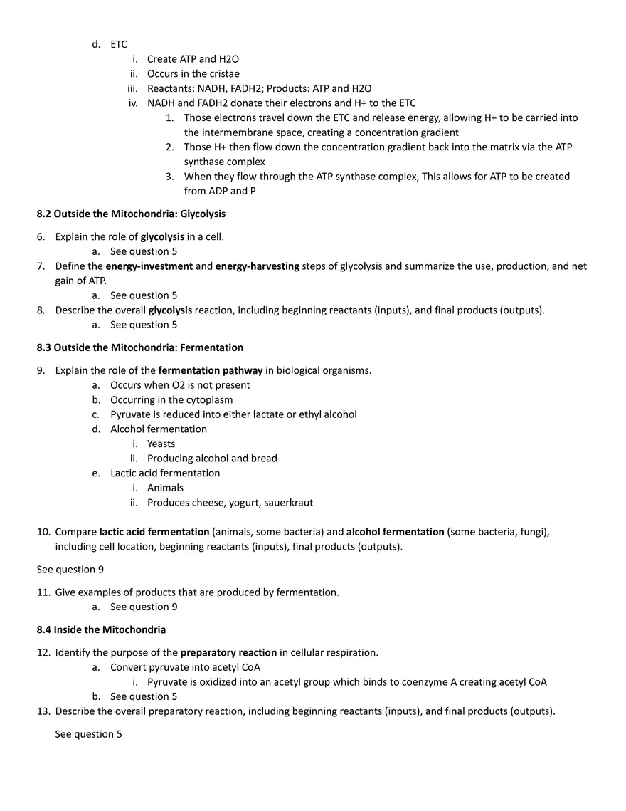 Chapter 8 Cellular Respiration - Page 2