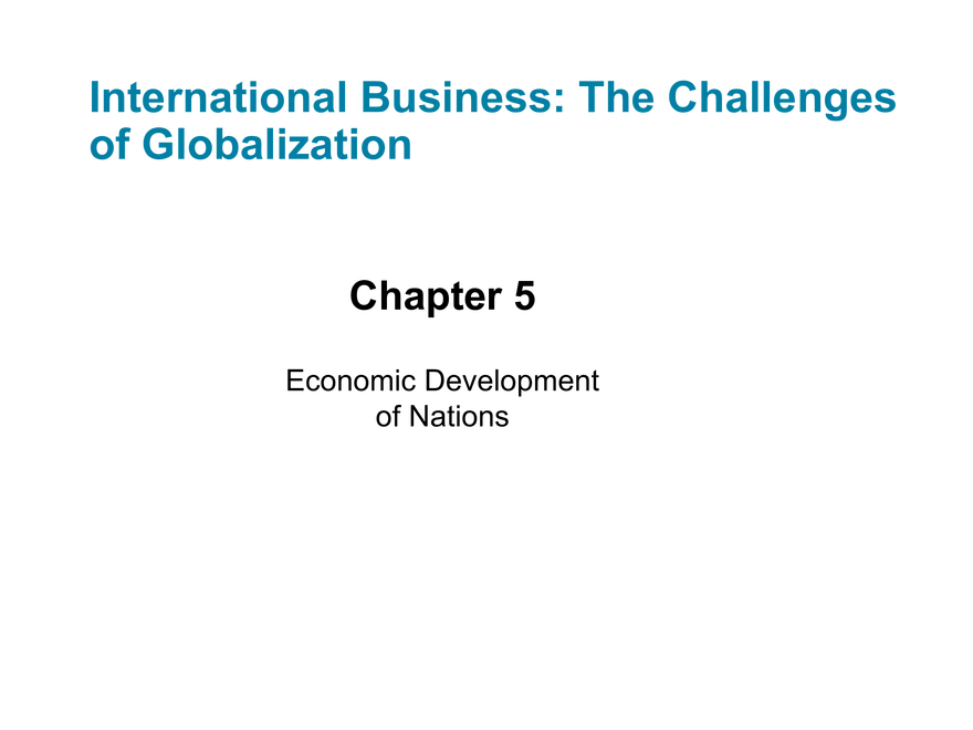 The Challenges of Globalization Lecture Note - Page 1