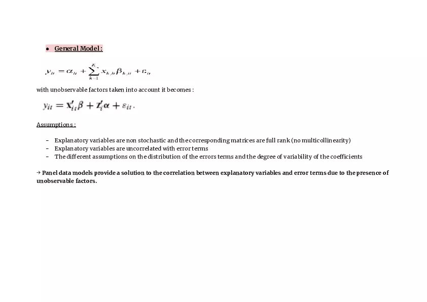 Panel Data Summary - Page 2