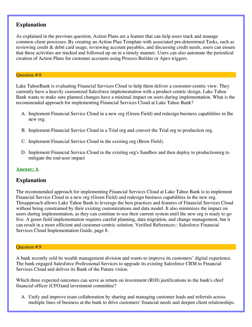 Salesforce Financial Services Cloud Exam Answers 1 - Page 5
