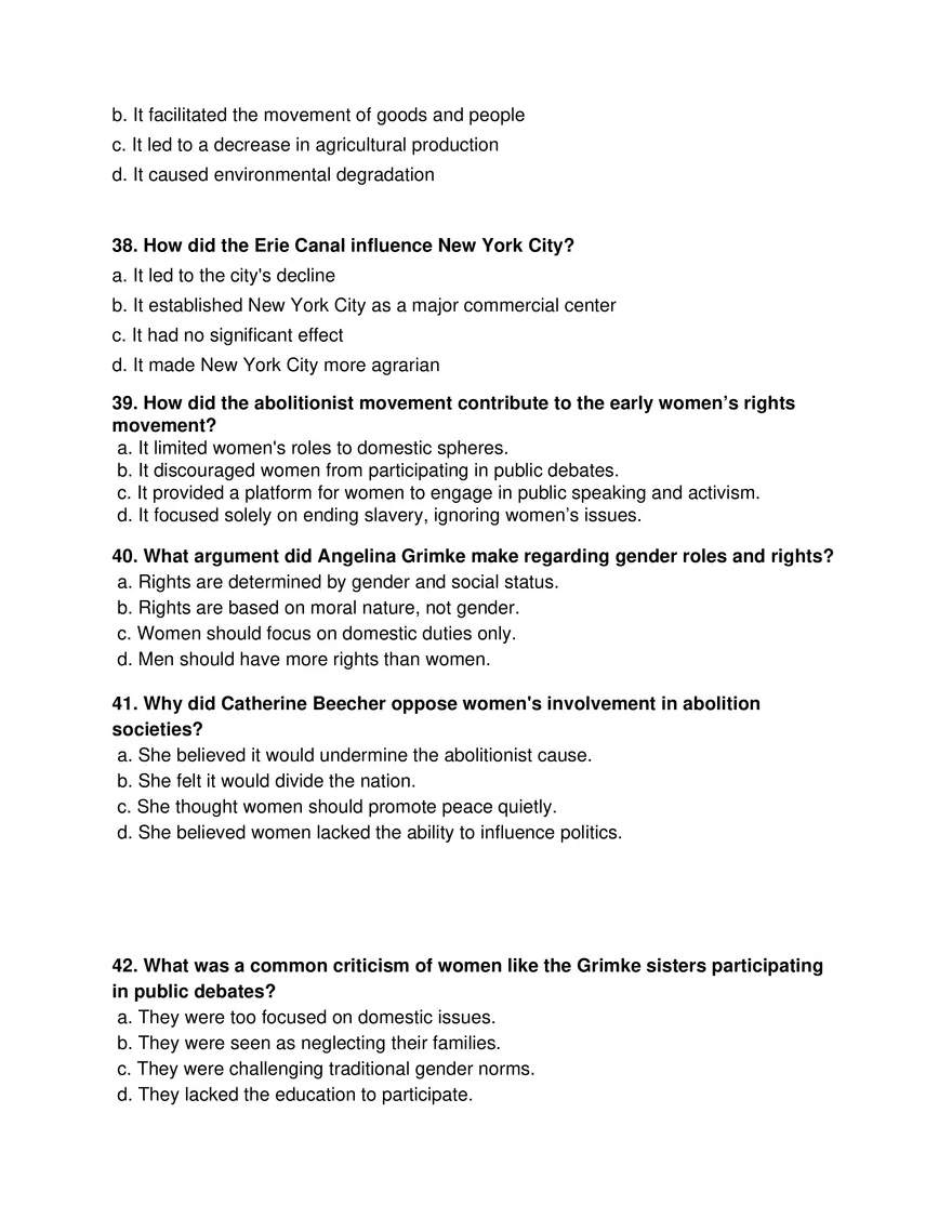 U.S. History Unit 4 Summative Assessment Answer Key - Page 12