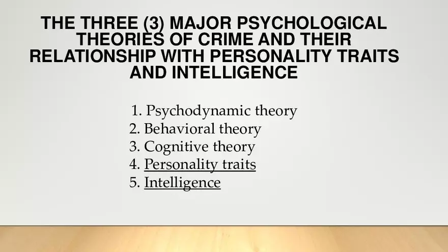 Psychological Theories of Crime - Page 2