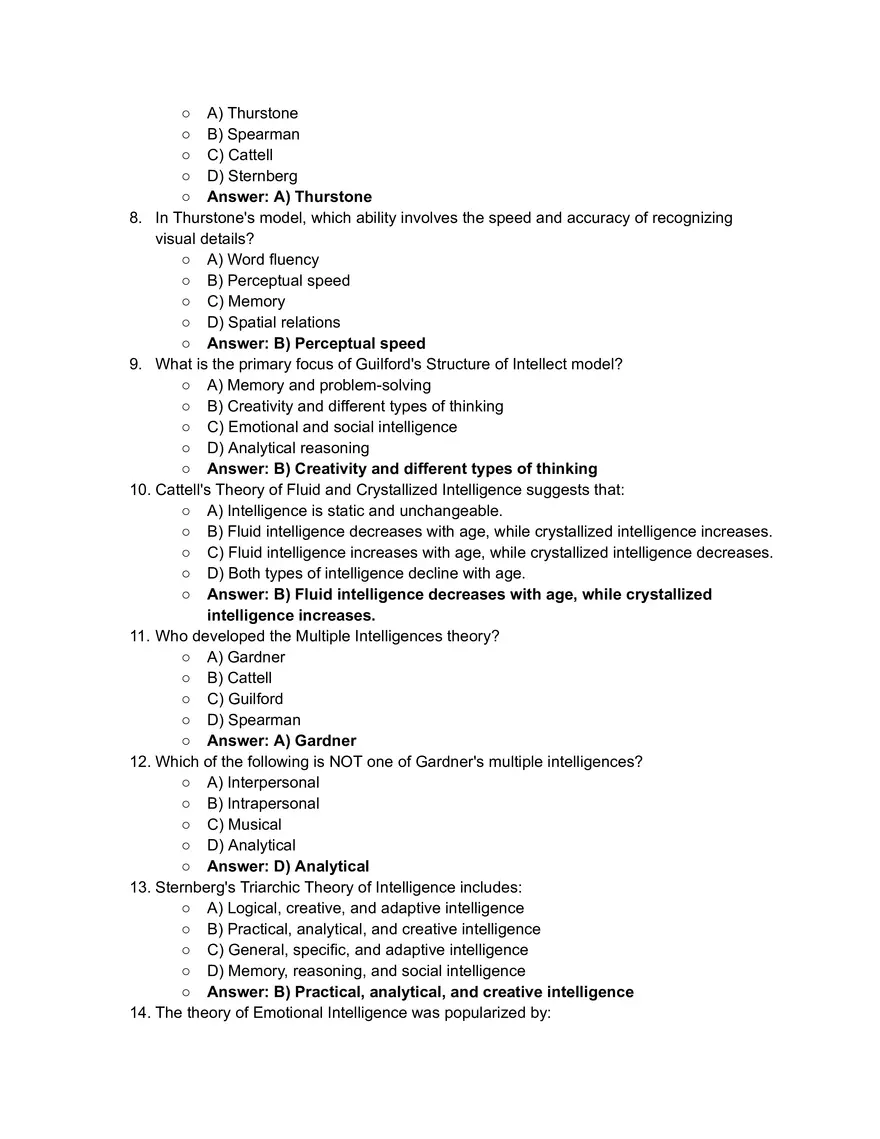 Psychometricians 26 Answer Key - Page 2