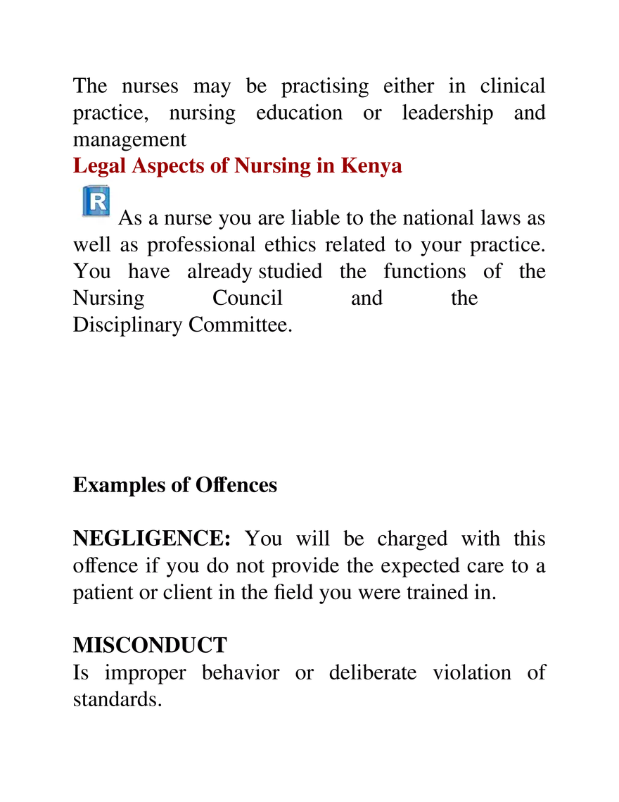 Professionalism in Nursing Study Guide Part 5 - Page 9