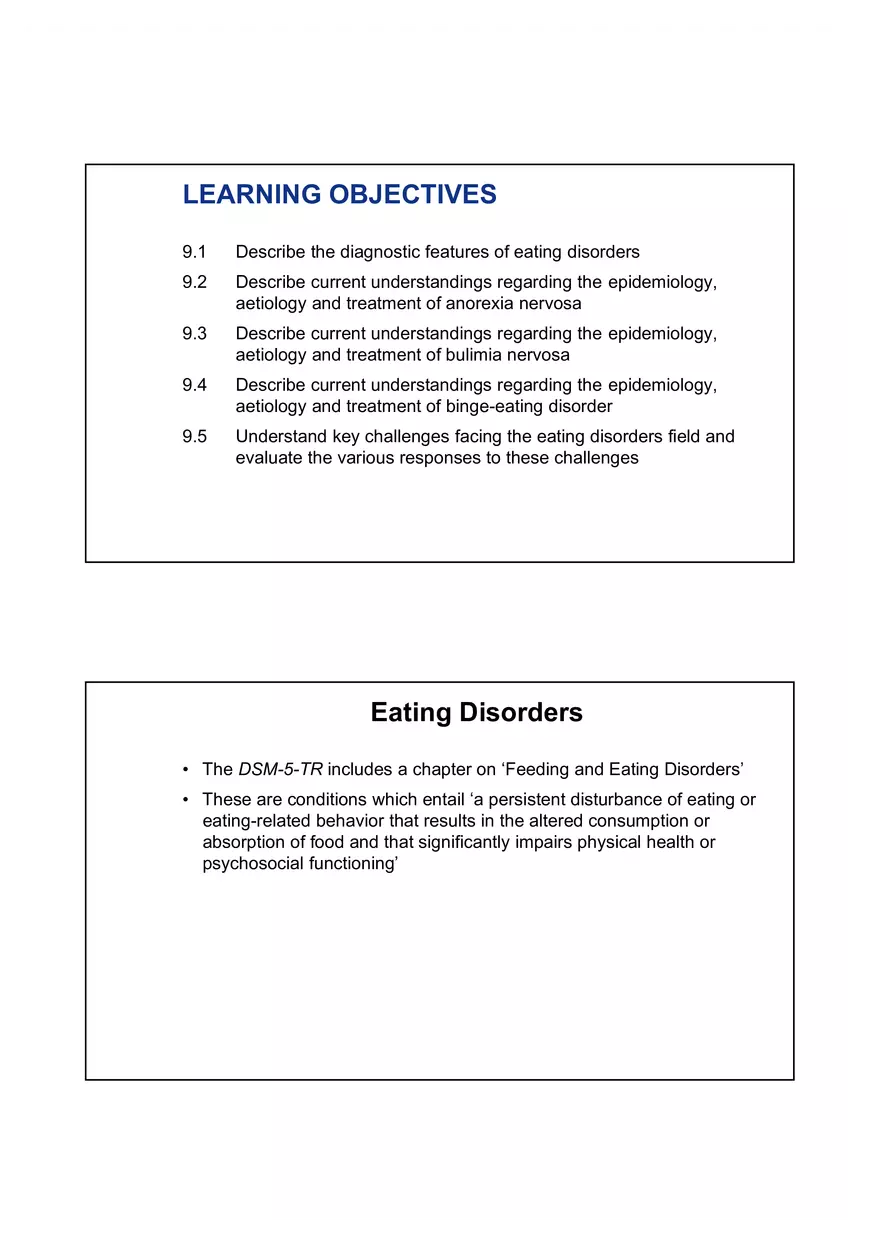 Eating Disorders - Features, Epidemiology, and Treatment - Page 1