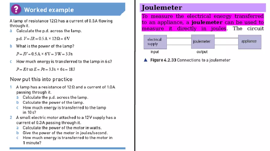 Electrical Quantities e.m.f and p.d Lecture - Page 7