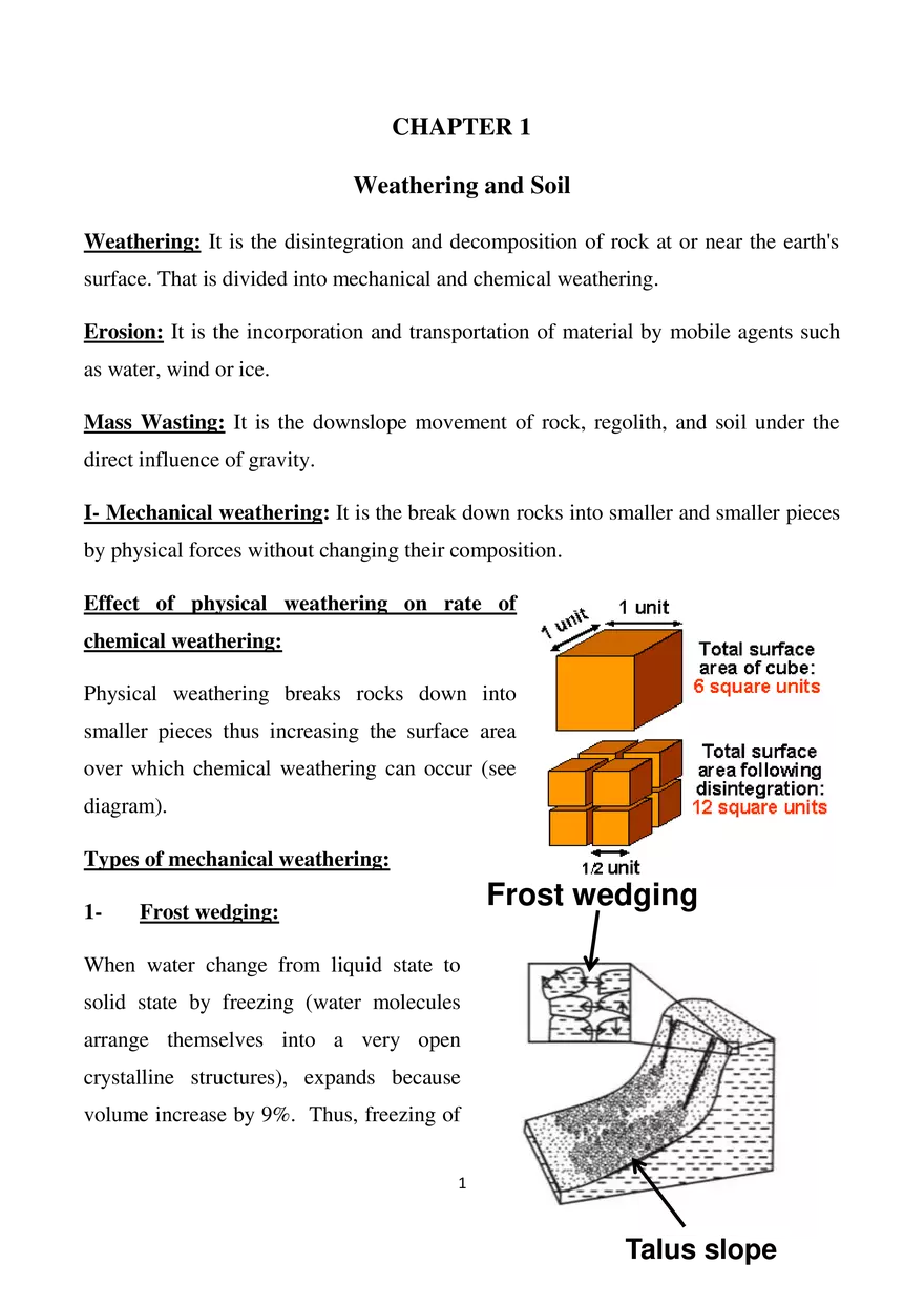 Weathering and Soil - Page 1