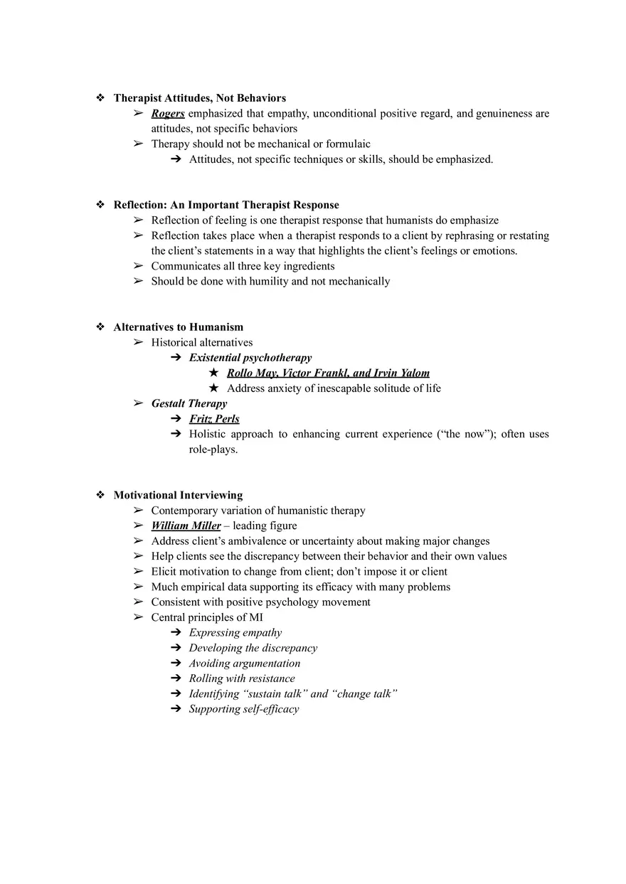 Humanistic Psychotherapy (Clinical Psychology) - Page 2