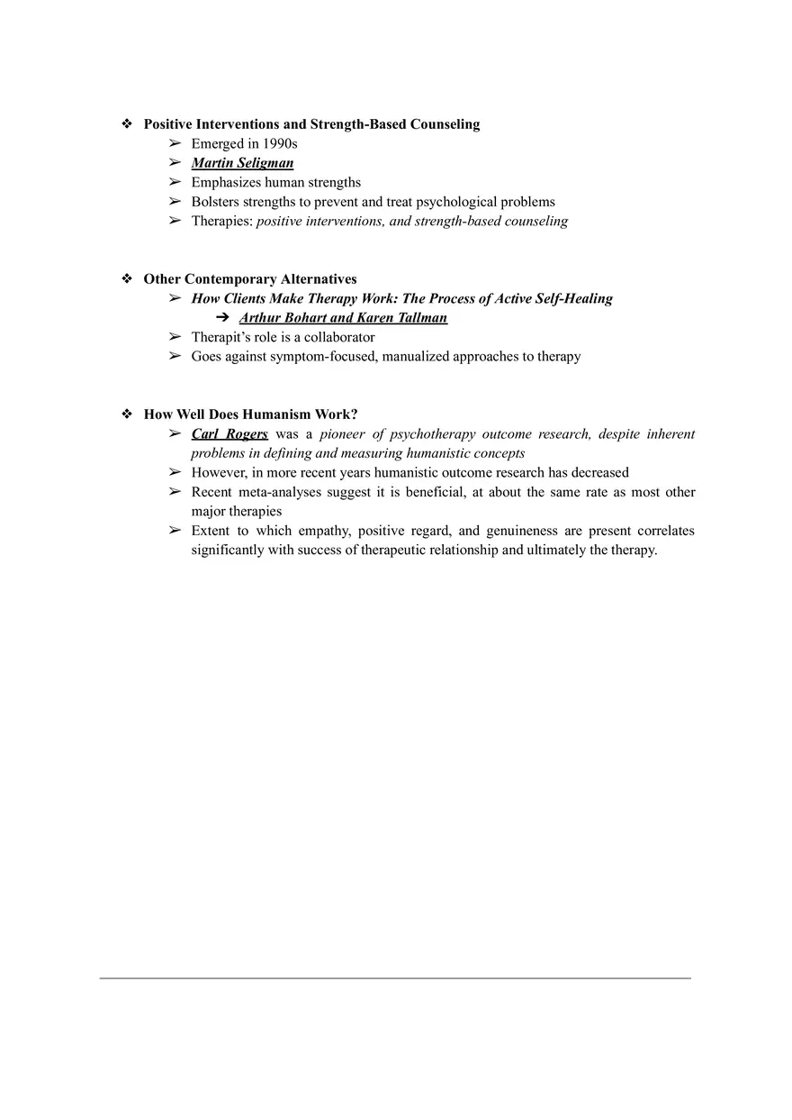Humanistic Psychotherapy (Clinical Psychology) - Page 3