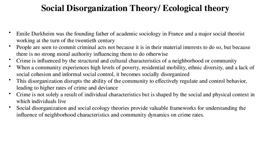 Theories of Crime Unit 3 Part 1 - Page 7