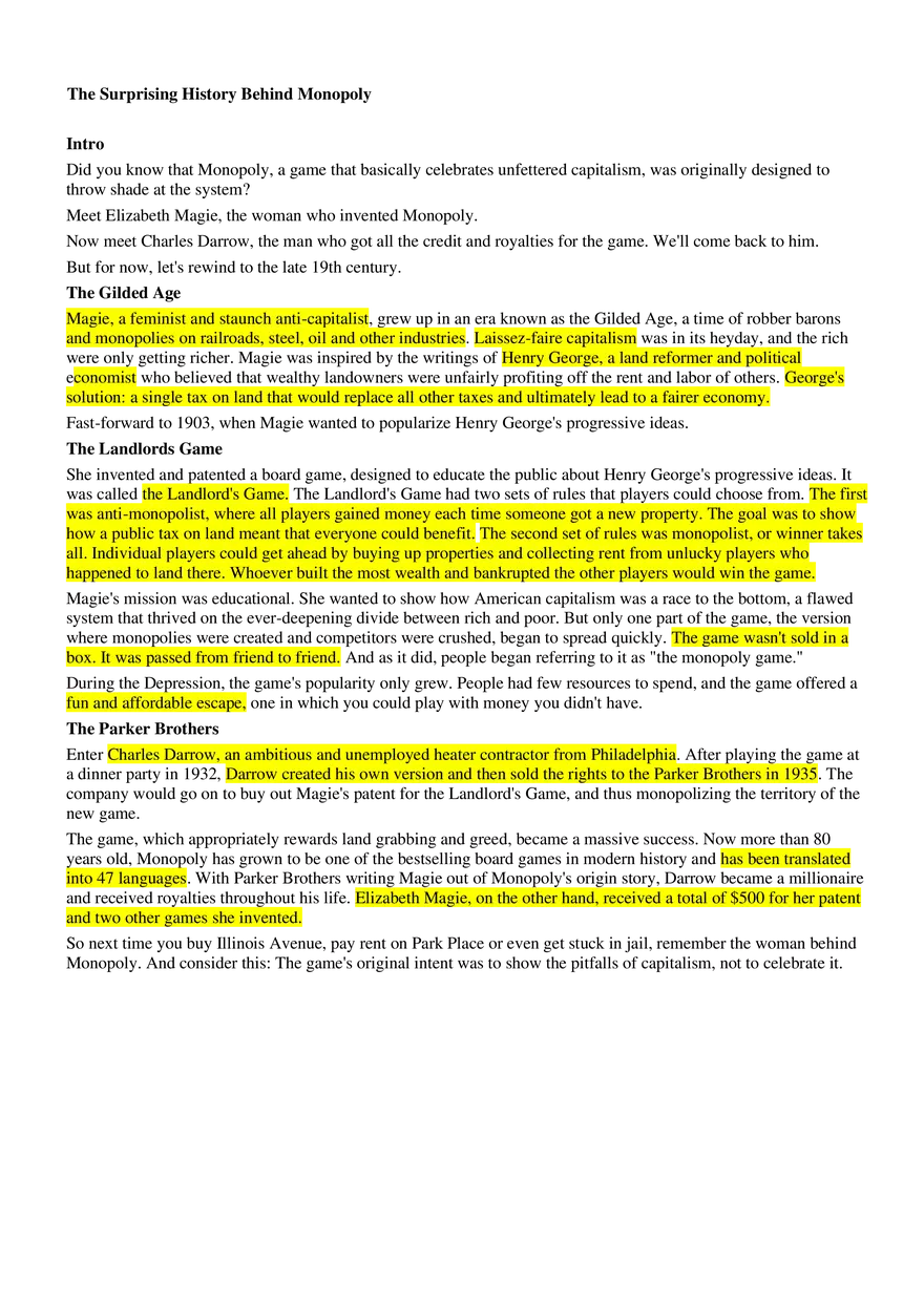 The Surprising History Behind Monopoly - Page 1