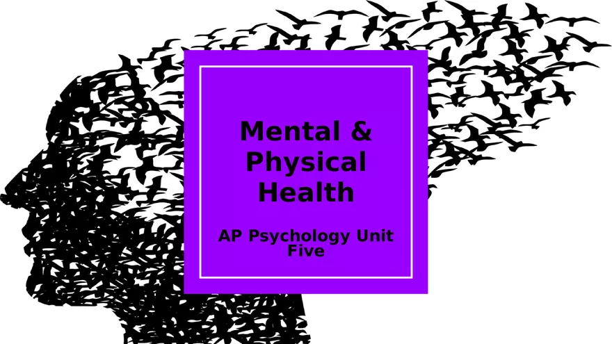 Mental and Physical Health Chapter 5 Part 1 - Page 1