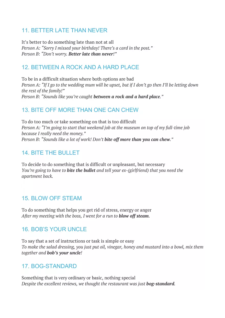 Introduction to Idioms in English - Page 3