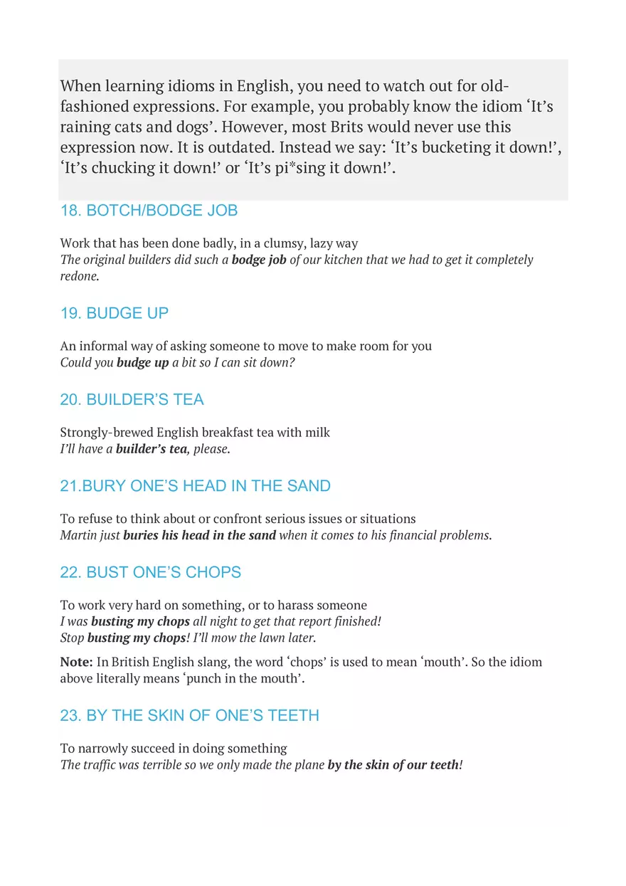 Introduction to Idioms in English - Page 4