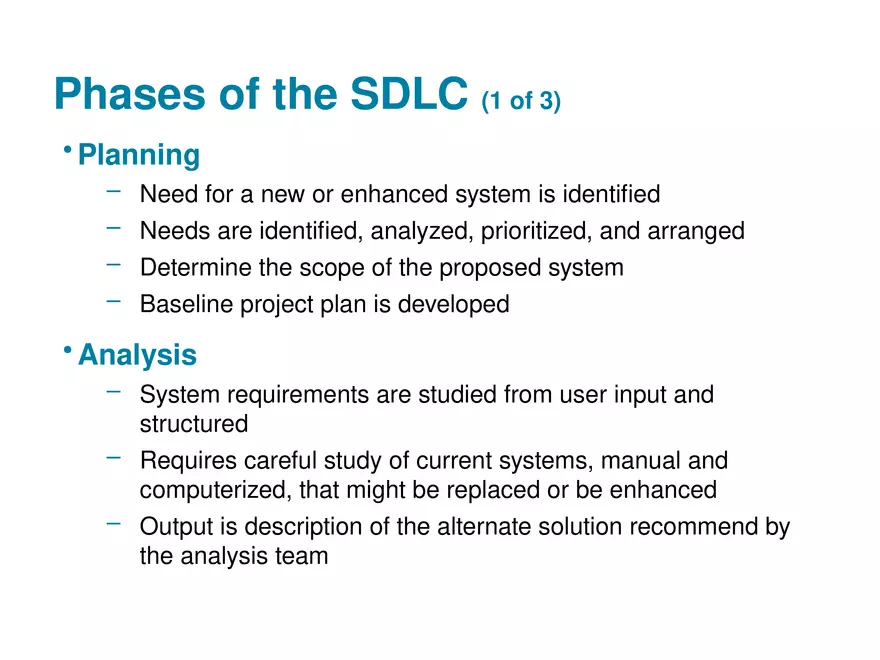 Modern Systems Analysis and Design Chapter 1 Part 2 - Page 1
