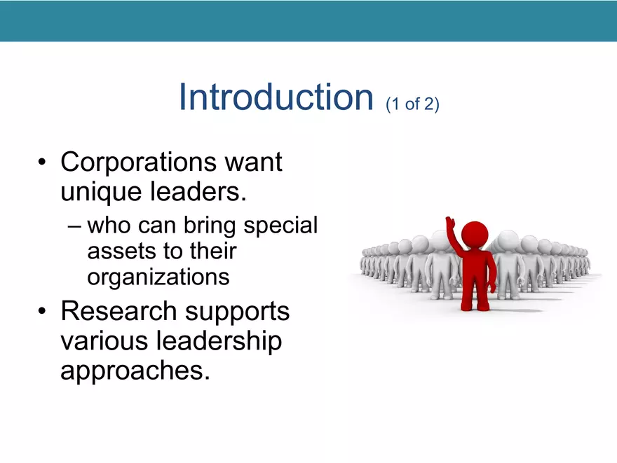 The Demand for Unique Leaders in Corporate Settings - Page 1