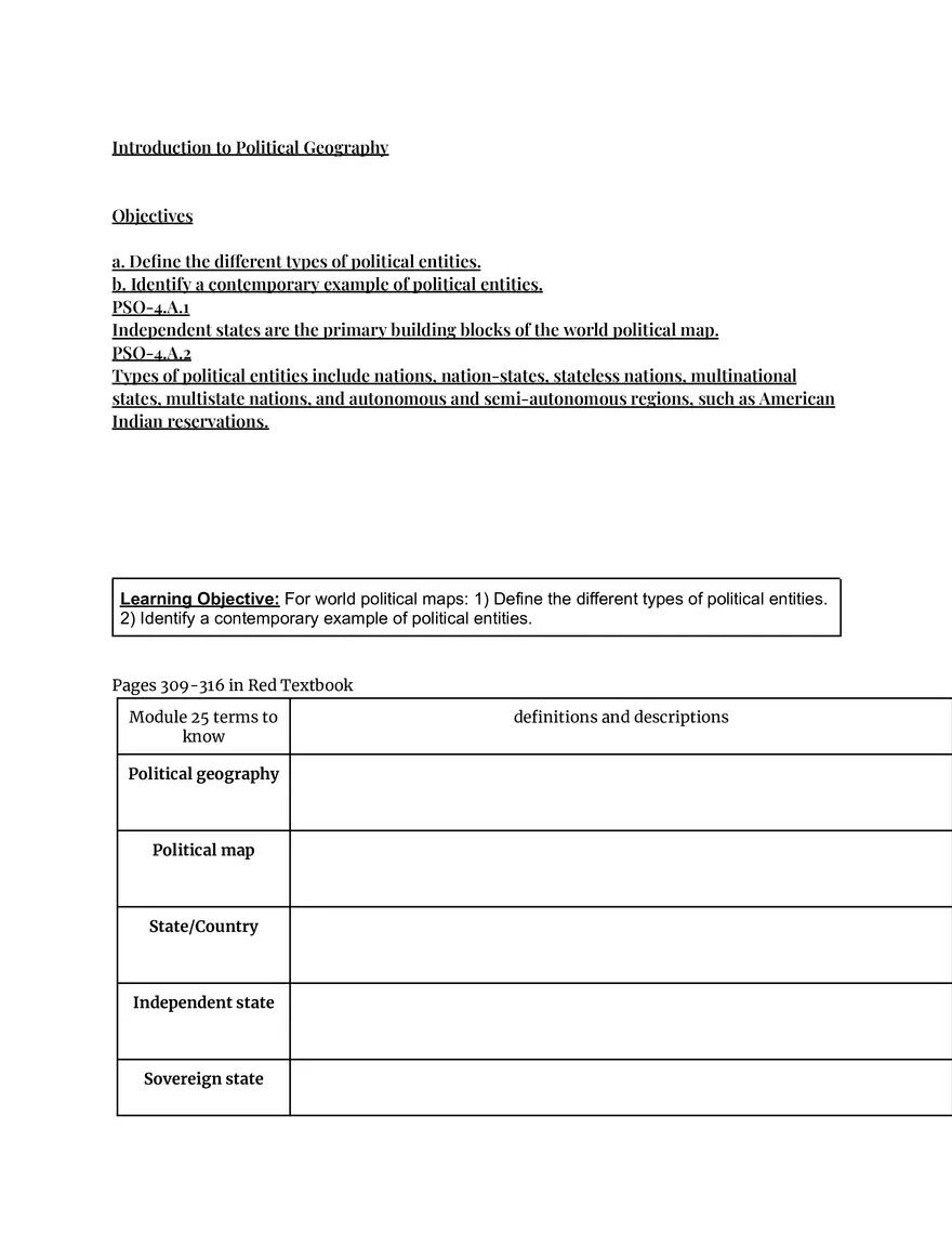 Introduction to Political Geography - Page 1