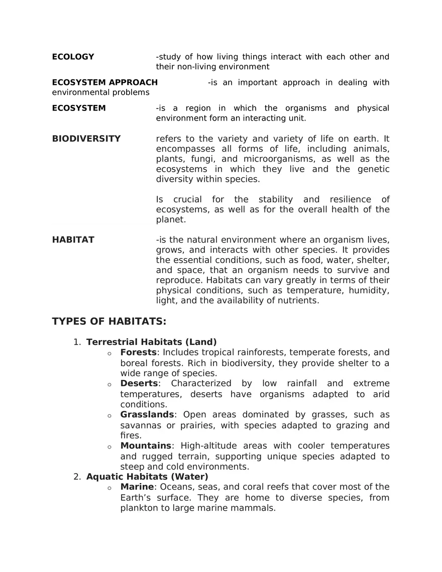 Foundations of Environmental Science Study Guide 1 - Page 7