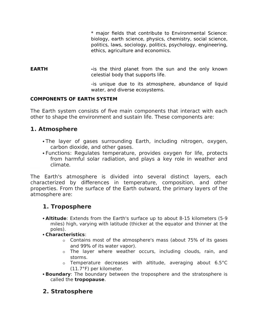 Foundations of Environmental Science Study Guide 1 - Page 2