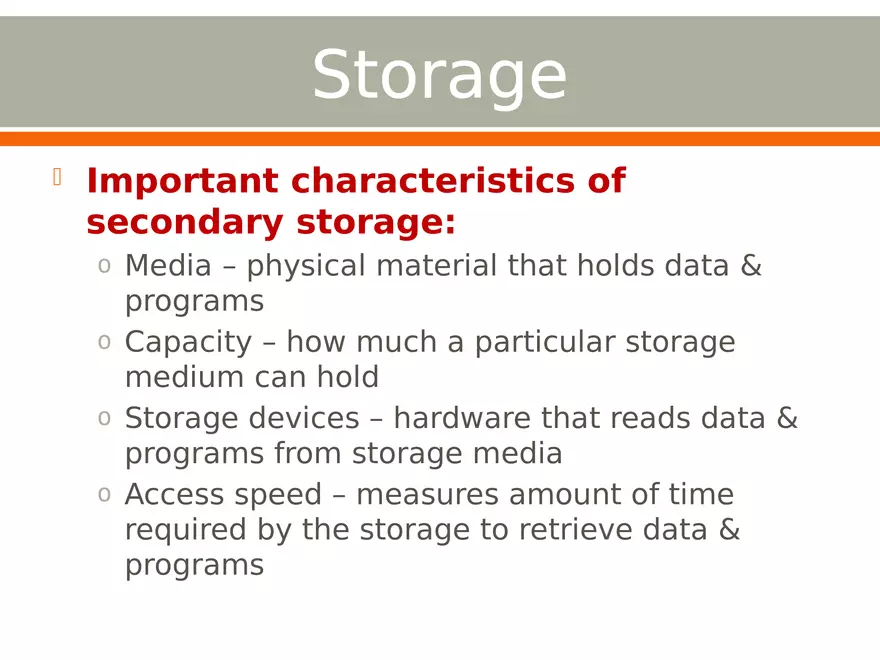 Importance of Secondary Storage in Computing Part 1 - Page 8