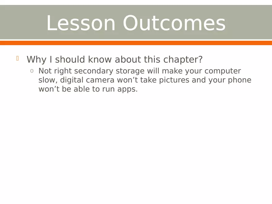 Importance of Secondary Storage in Computing Part 1 - Page 1