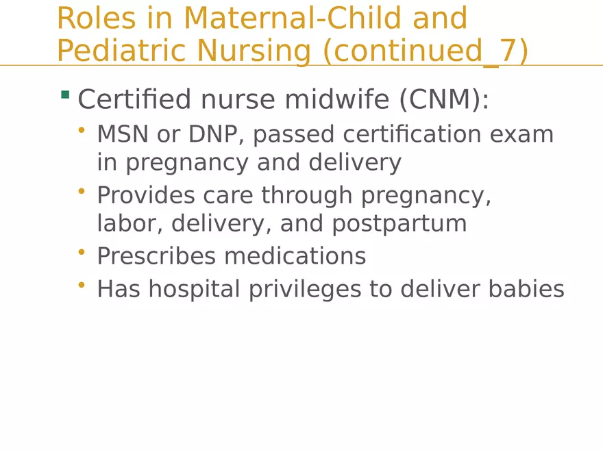Roles in Maternal-Child and Pediatric Nursing - Page 8