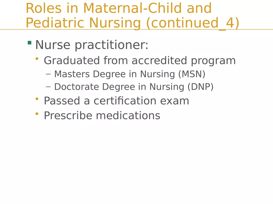 Roles in Maternal-Child and Pediatric Nursing - Page 5