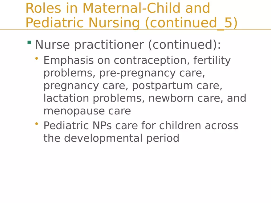 Roles in Maternal-Child and Pediatric Nursing - Page 6