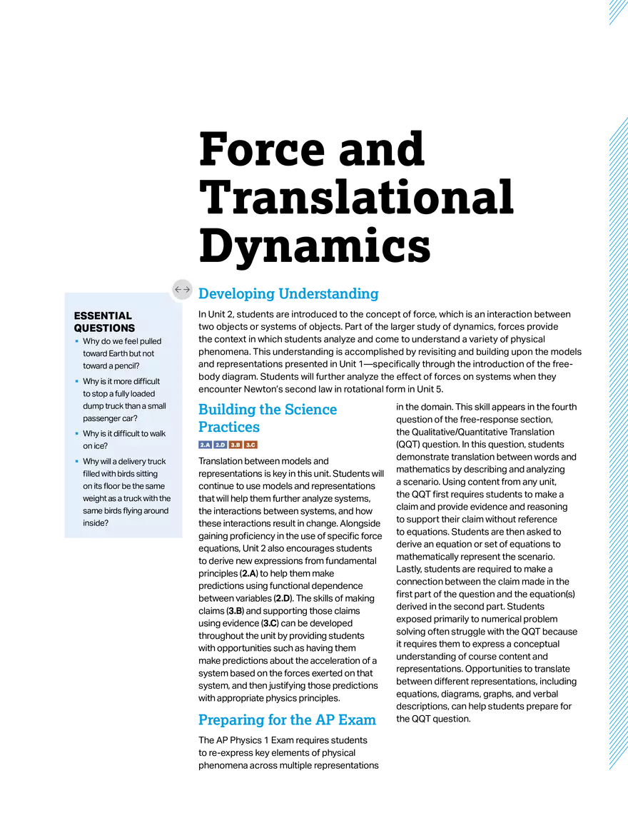 Force and Translational Dynamics - Page 1