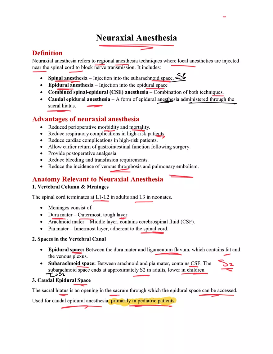 Neuraxial Anesthesia - Page 1