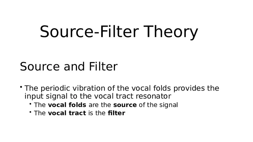 Source-Filter Theory - Page 1