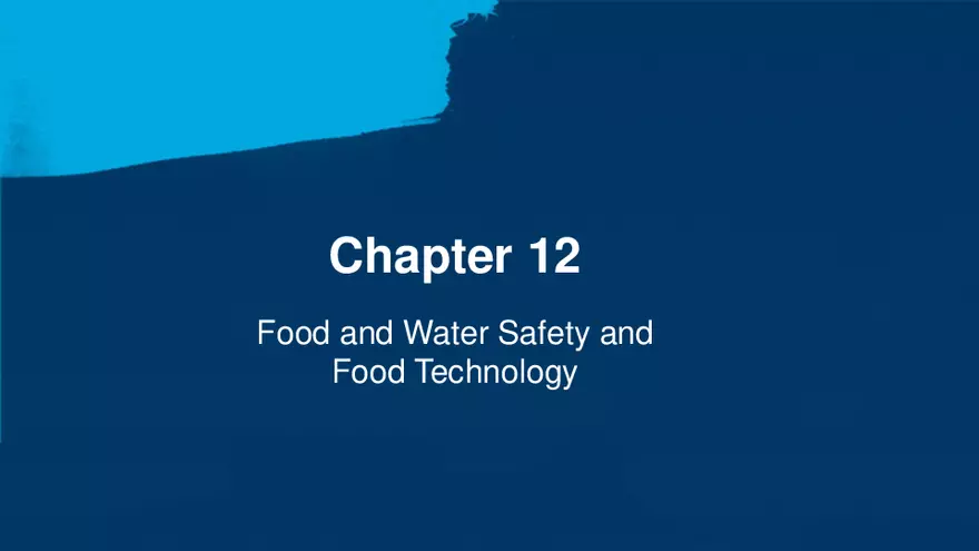 Food and Water Safety and Food Technology - Page 1