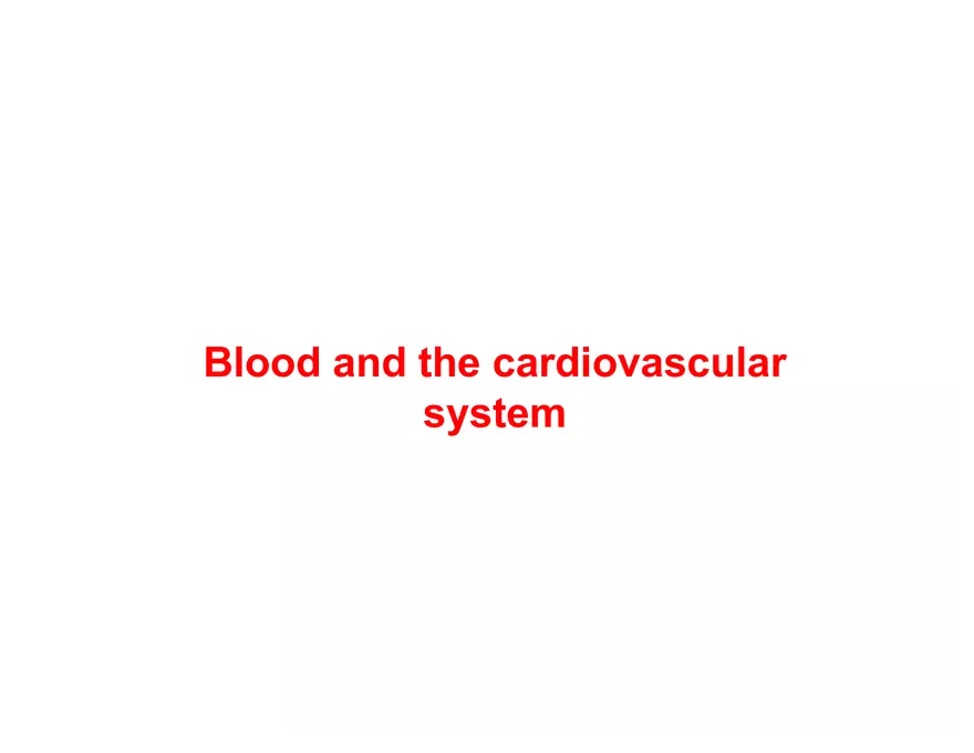 Organ Systems of the Body - Cardiovascular System - Page 1