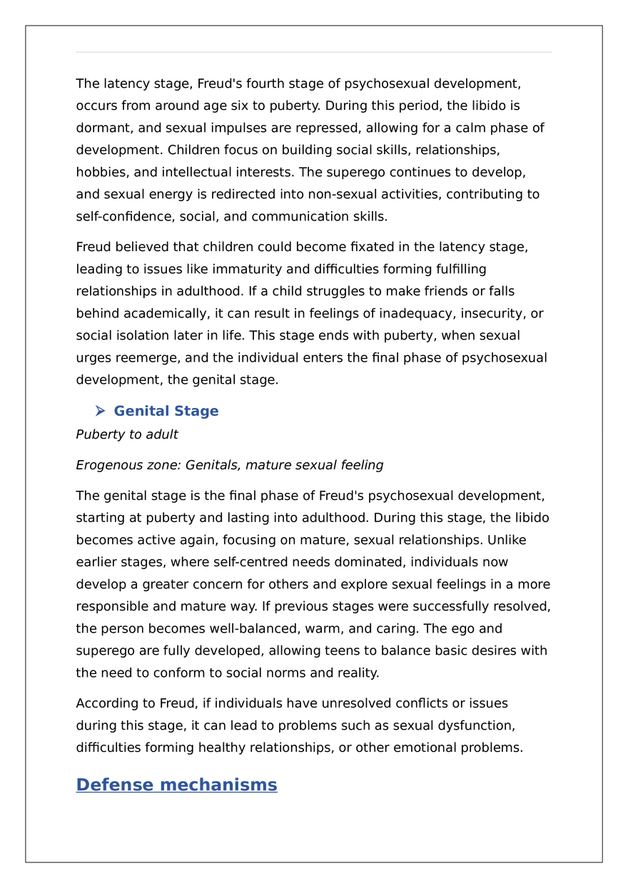 Freudian Understanding of Personality and its Mechanism - Page 6