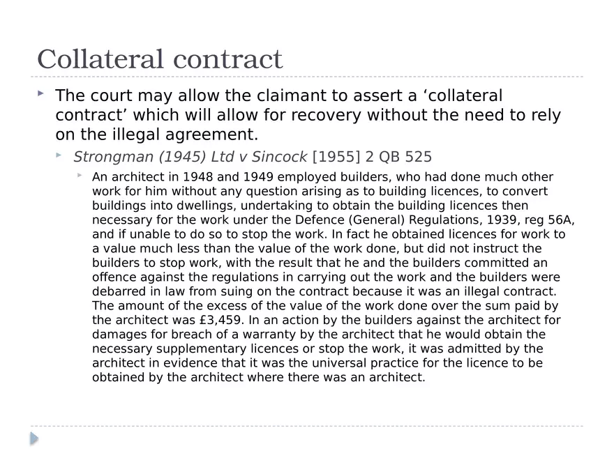 Illegal Contracts Lecture 5 - Page 8