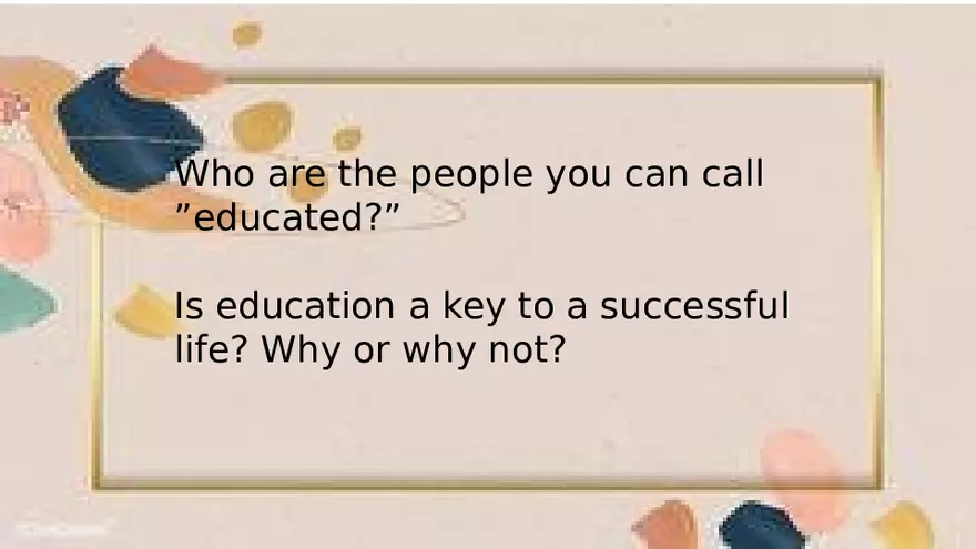 Functions and Importance of Education in the Society - Page 9